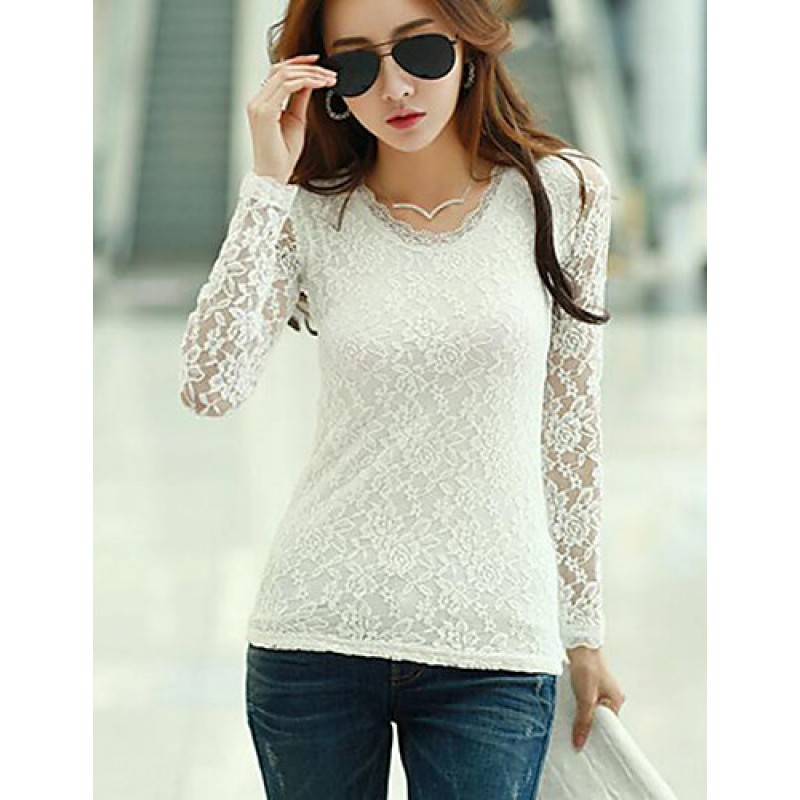 ACGCUL Women's Casual/Daily Simple Fall Blouse,Sol...