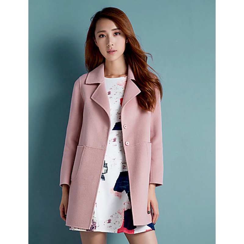 ACGCUL Women's Casual/Daily Simple Coat,Solid Notc...