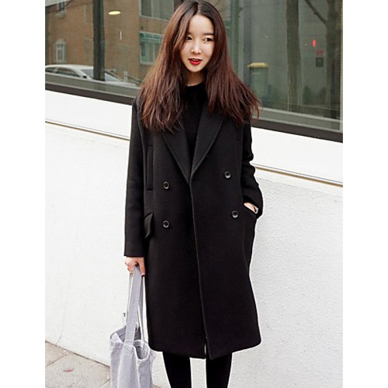 ACGCUL Women's Casual/Daily Simple Coat,Solid Notc...