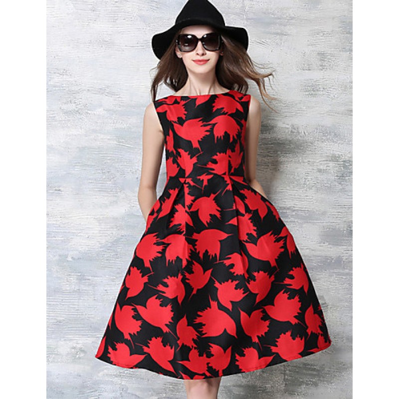 ACGCUL  Women's Vintage Going out / Party/ Sophisticated Swing Pin up Dress