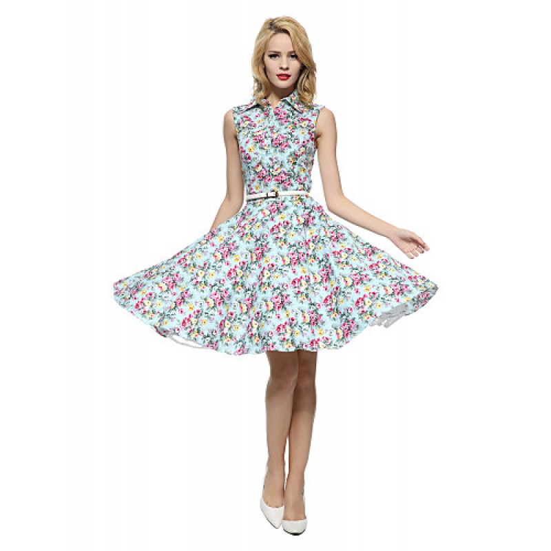 ACGCUL  Women's 50s VTG Retro Floral Rockabilly He...