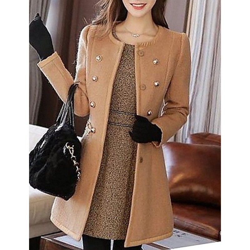 ACGCUL Women's Casual/Daily Simple Coat,Solid Notc...