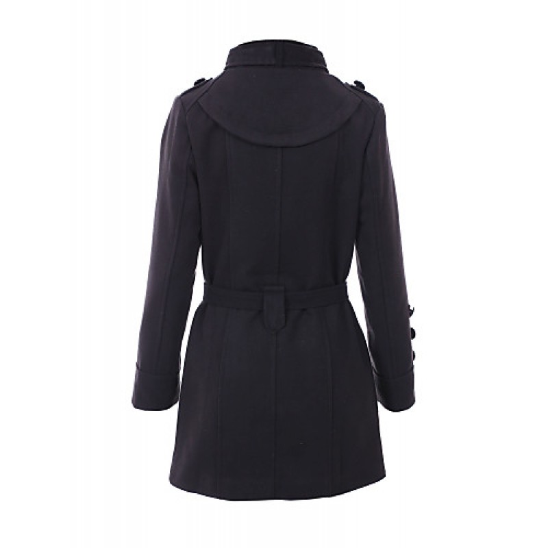 ACGCUL New WomenWoolen Coat Winter Slim Double Breasted Overcoat Winter Coats Long Outerwear for Women