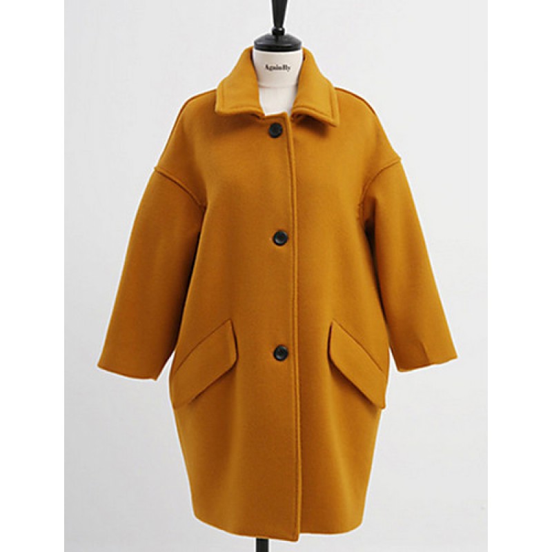 ACGCUL Women's Casual/Daily Simple Coat,Solid Shir...